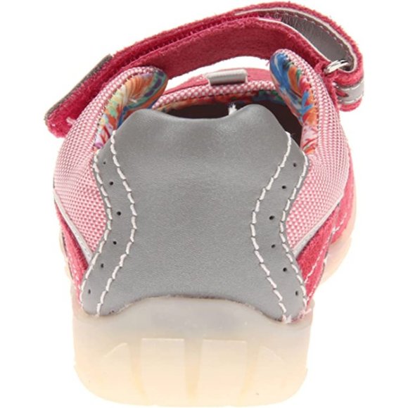 NEW Hush Puppies Kid Kensie Candy Pink Silver Mary Jane Comfort Athletic Flat - Picture 5 of 7